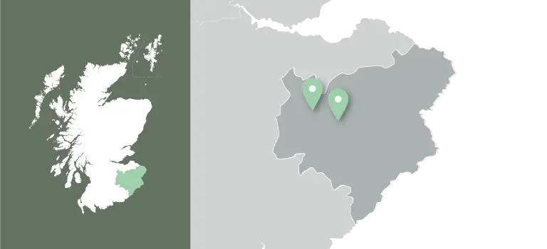 Map of the Scottish Borders